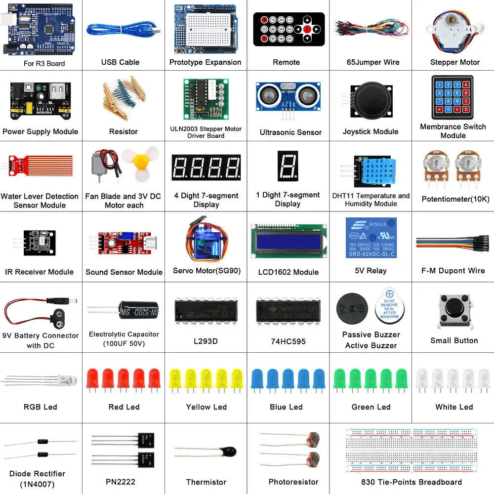 Versatile Development Board Kit R3 Variety Of Components Applications Super Starter For Arduino Learning For RFID Upgrade Parts Oasis Select UNO-1