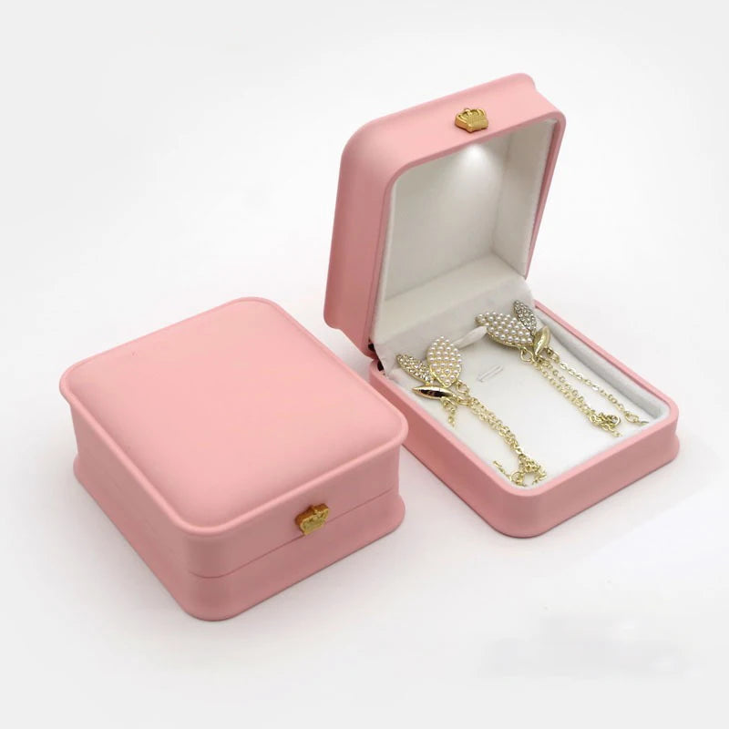 LED Light-Up Jewelry Box – Ring, Earring & Pendant Organizer