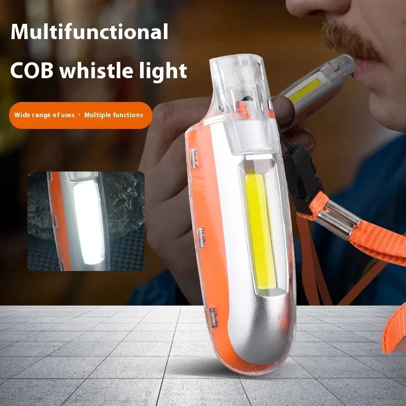 COB Strong Light Whistle Light Creative Shape Key Chain Pendant Portable Led Flashlight Oasis Select