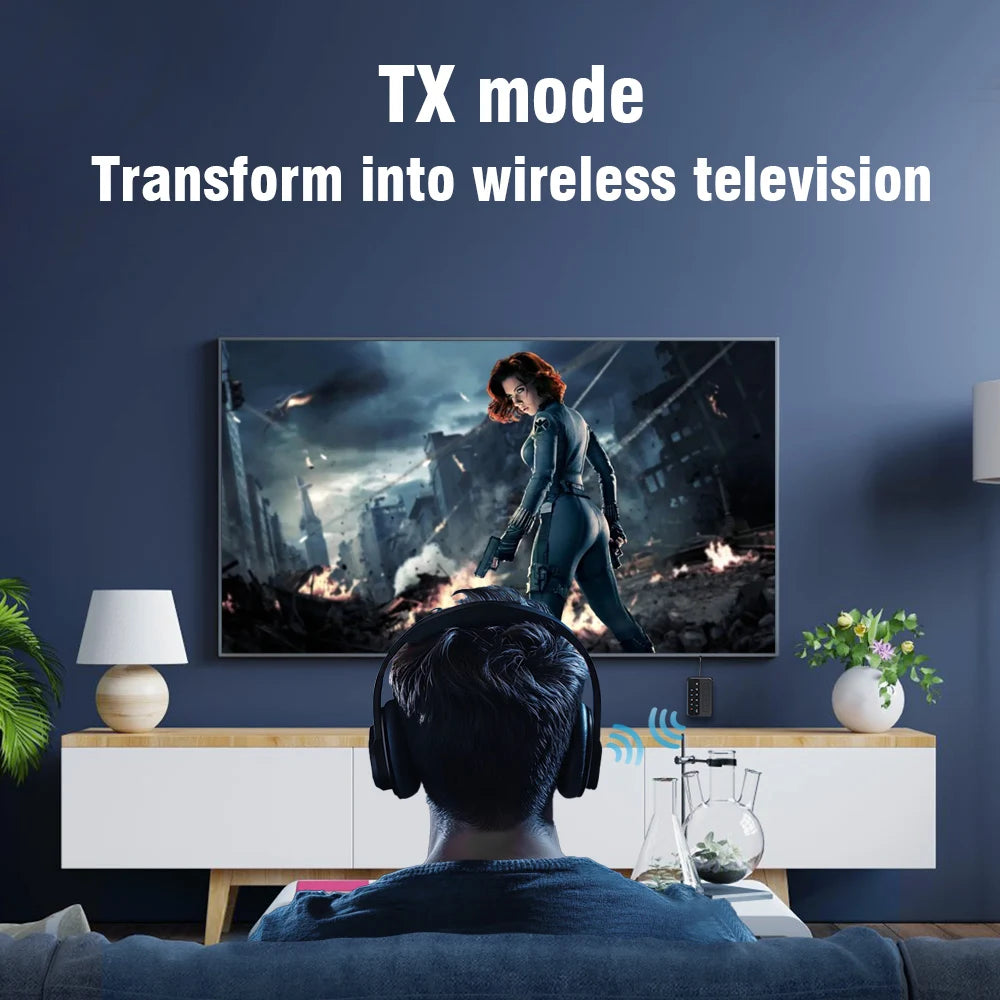 AptX Bluetooth Audio Transmitter Receiver 3.5MM AUX AptX-Adaptive AD/HD/LL AAC HiFi Multipoint Wireless Adapter For TV PC Car Oasis Select