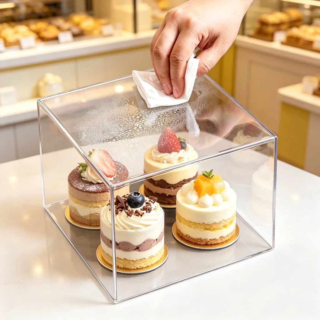 4/5/6/7/8pcs transparent acrylic 3D cube cake rack set for party dessert display ideal choice for party planners and sellers Oasis Select