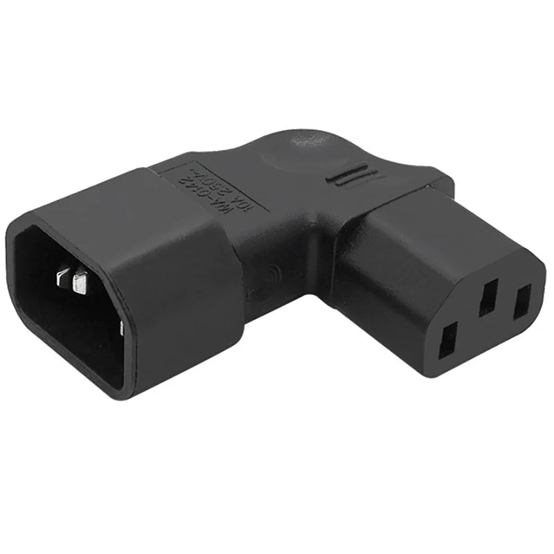 3pin Male To Female Extend 90 Degree Down Up Angle AC Converter IEC 320 C14 To C13 Left Right Angle AC Adapter IEC 320 Oasis Select