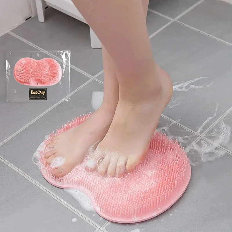 Foot Scrubbing Pad Bathroom Bath Brush Multifunctional Scrubbing Foot Massage Pad Non-slip Foot Pad Silicone Bath Brush Oasis Select