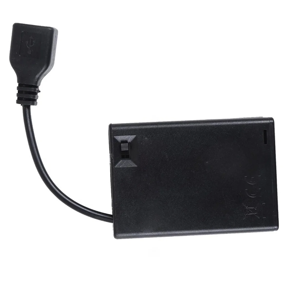 3XAA Battery Case with Cover and Switch Connected to USB Female Connector USB Female Socket Battery Holder Oasis Select