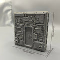 Sci-Fi Spaceship Interior Wall Tile - Industrial Futuristic Station Panel, Cyberpunk Terrain Base for Miniature Scenery Oasis Select grey