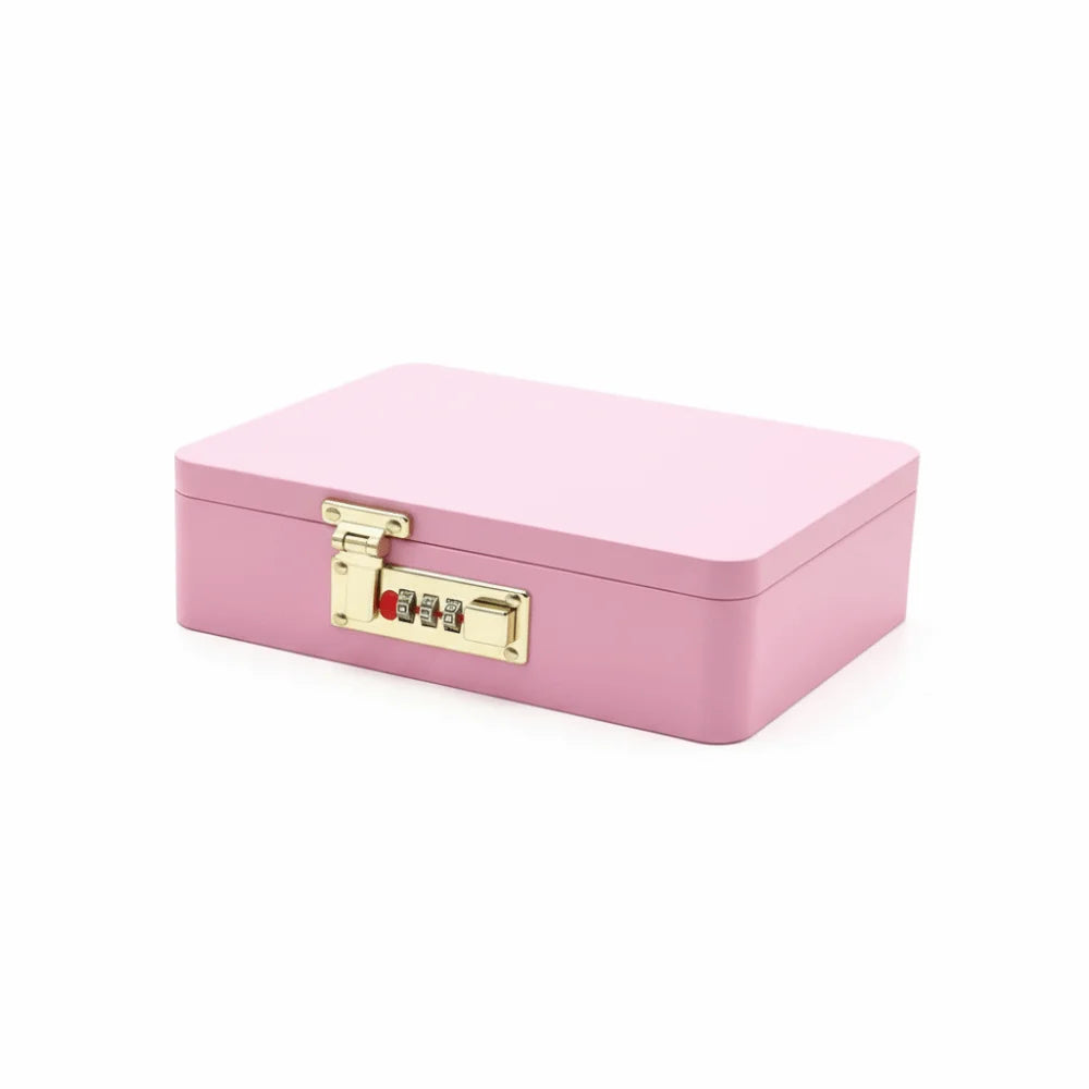 Metal Combination Lock Storage Box – Flip Top Key Safe