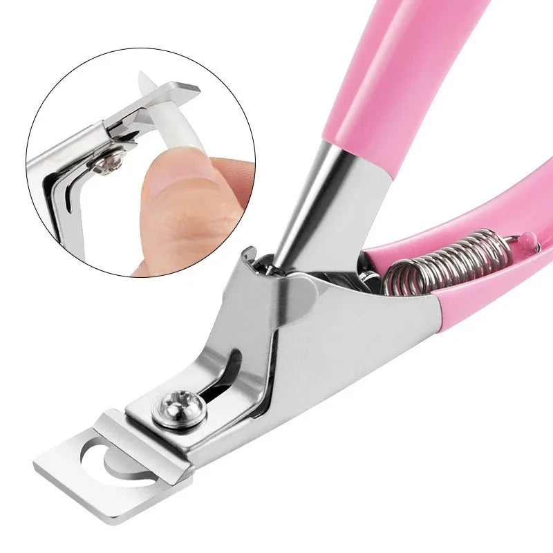 Professional False Nail Clippers False Nail Nippers Pointed ClippersUType Nail Clippers Acrylic False Nail Edge Trimmer Stainles Oasis Select
