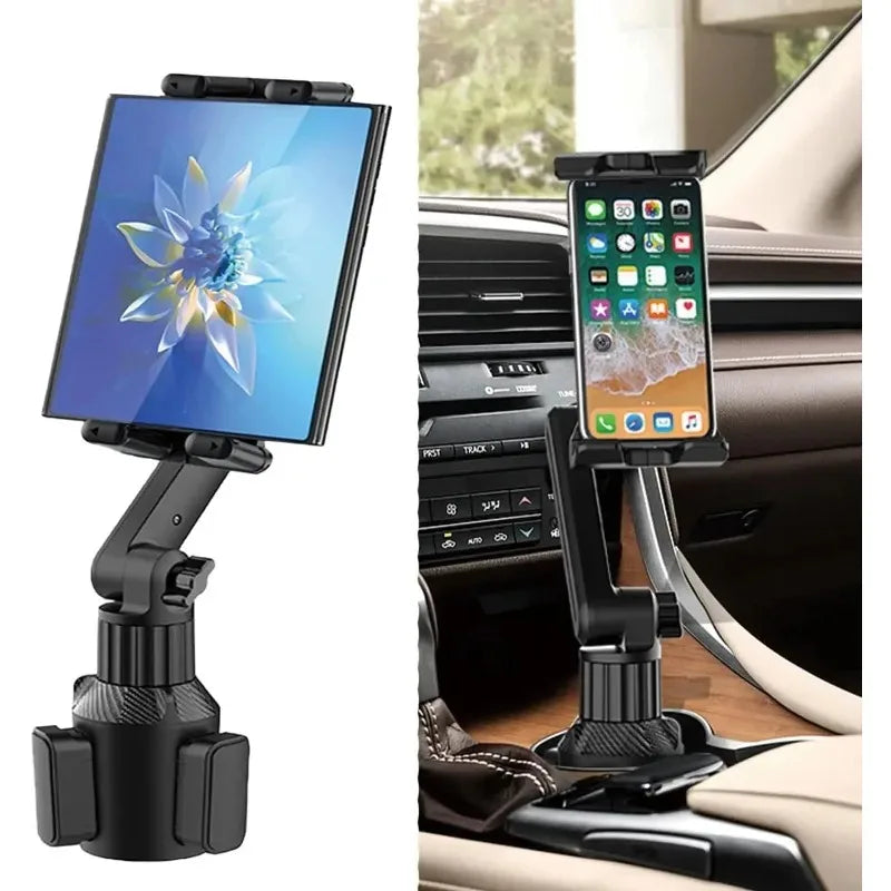 Triangular Base Ram Mount Universal Car Tablet Stand Cup Slot 360 Adjustable Smartphone Holder 270 Tilt Bar SUV Tools Oasis Select