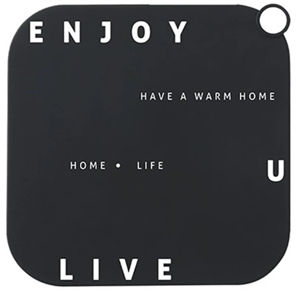 Silicone Hair Catcher Shower Drain Covers Square Shape Easy to Clean Square Bathtub Hair Stopper Washable Soft Oasis Select Black