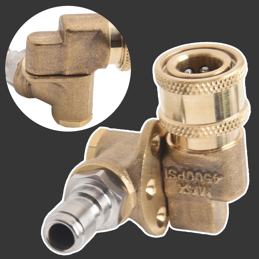 High Pressure Washer Coupler Swivel Brass Coupler Attachment 1/4" Quick Connect 5-speed Adjustable Rotating Nozzle ﻿ Oasis Select