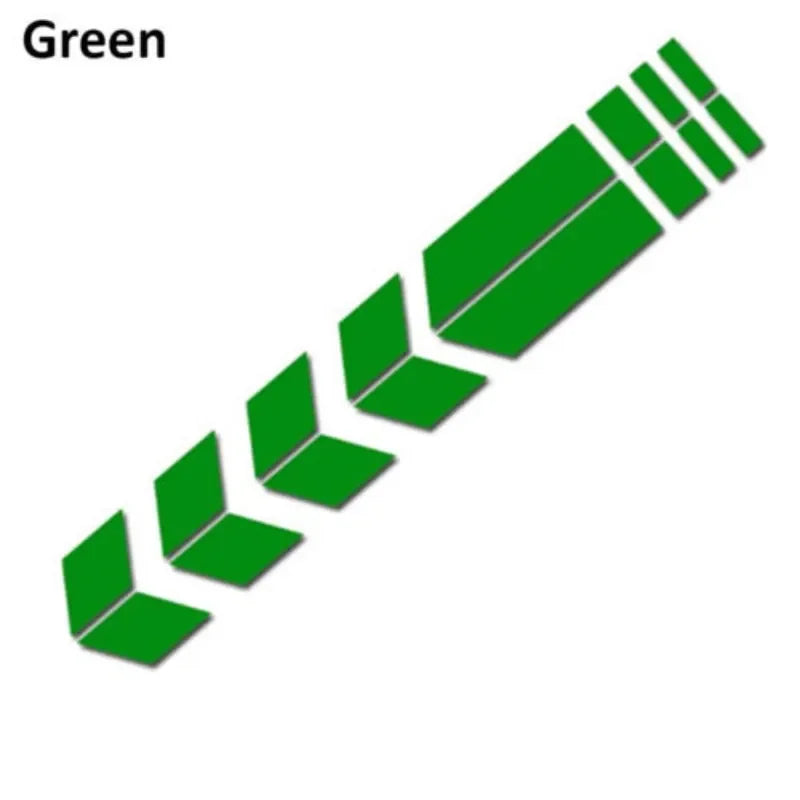 1/2/3set Universal Motorcycle Sticker With Arrows Flash Paste Waterproof Oil Resistant Reflective Sticker Motorcycle Tape Oasis Select green