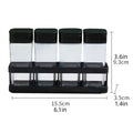 Spice Organizer Set 4-in-1 - Stackable Kitchen Bottles, Airtight Lids for Salt Pepper Baking,Countertop Space Saver Jars Oasis Select Transparent