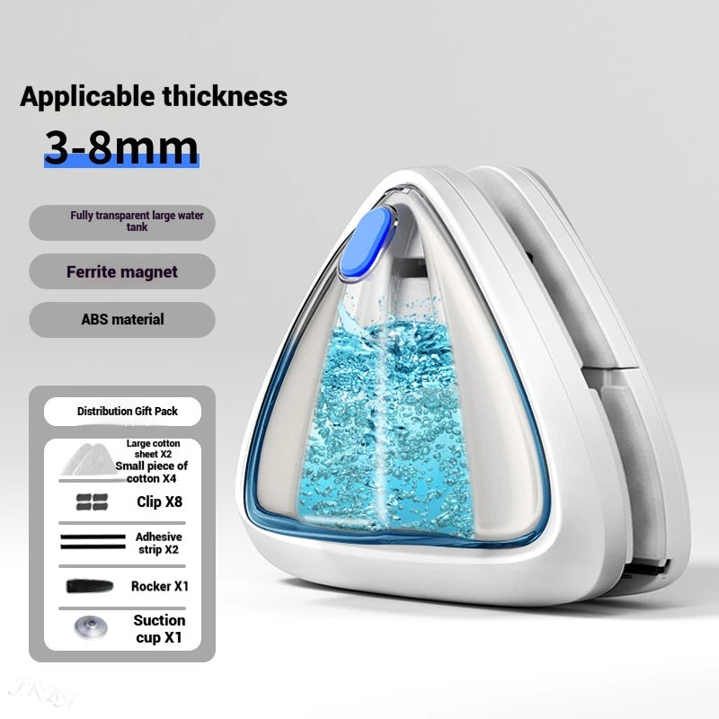1pc Double-sided Water Storage Glass Wipers Housekeeping Double-layer Glass Wipers Household High-rise Magnetic Glass Wipers Oasis Select 3-8mm
