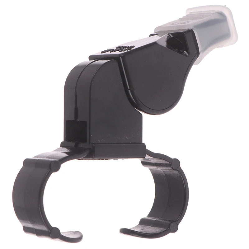 Black Plastic Pealess Finger Grip Sports Skate Soccer Football Referee Mouth Whistle Grip Whistle For Referees And Coaches Oasis Select