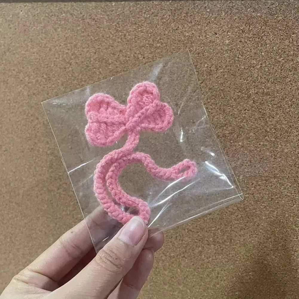 Hand-Crocheted Leaf Bookmark & Bag Charm | Yarn Accessory