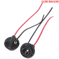 2pcs 1156 1157 Bulb Socket BAY15D Lamp Holder P21/5W Adapter Base Connector Oasis Select 1156 BAU15S