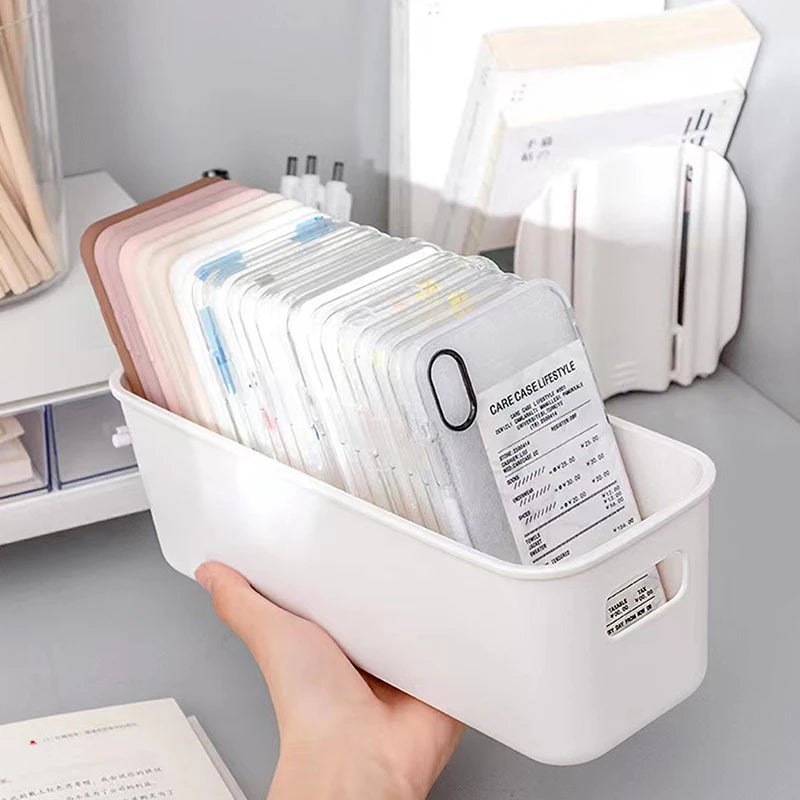 Phone Case Storage Box Multi Functional Partitioned Drawer Storage Box Uncovered Desktop Multifunctional Bedside Storage Box Oasis Select