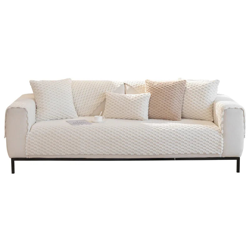 Winter Plush Sofa Cushion Thickened Seat Cushion Simple Modern Anti Slip Sofa Cover Fabric Household Goods Cover Sofa Oasis Select