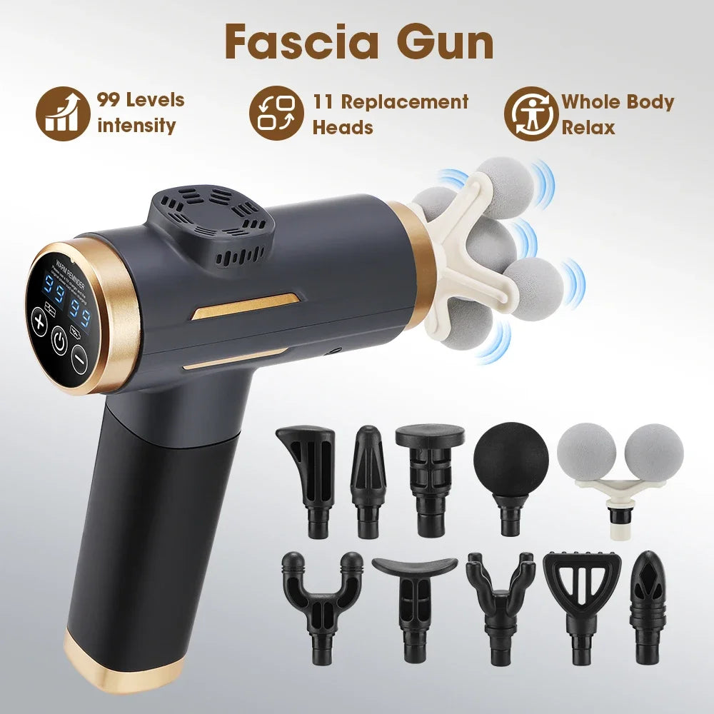 Hailicare Fascia Gun 99 Speeds 11 Heads 24W Percussion Massager