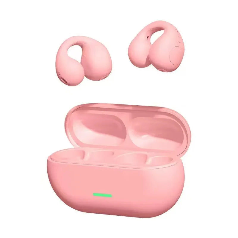 Brand new T75 bone conduction wireless Bluetooth 5.3 headphones sports headphones HiFi sound quality Oasis Select pink