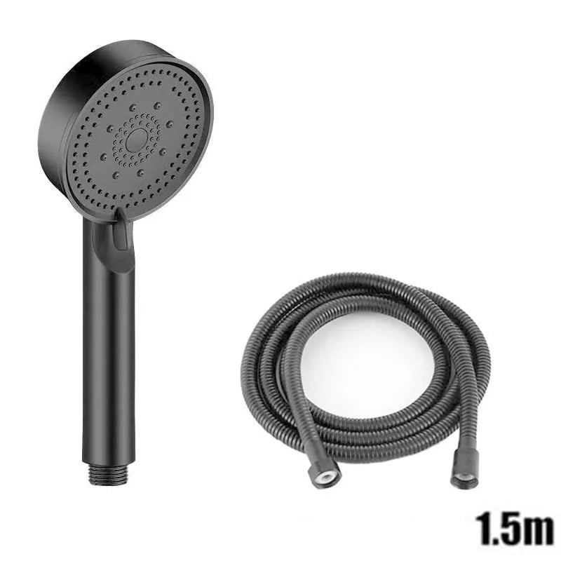 Showerhead bathroom portable heads showers showerhead common interface replete for shower accessories five modes multi color Oasis Select Black B suit B