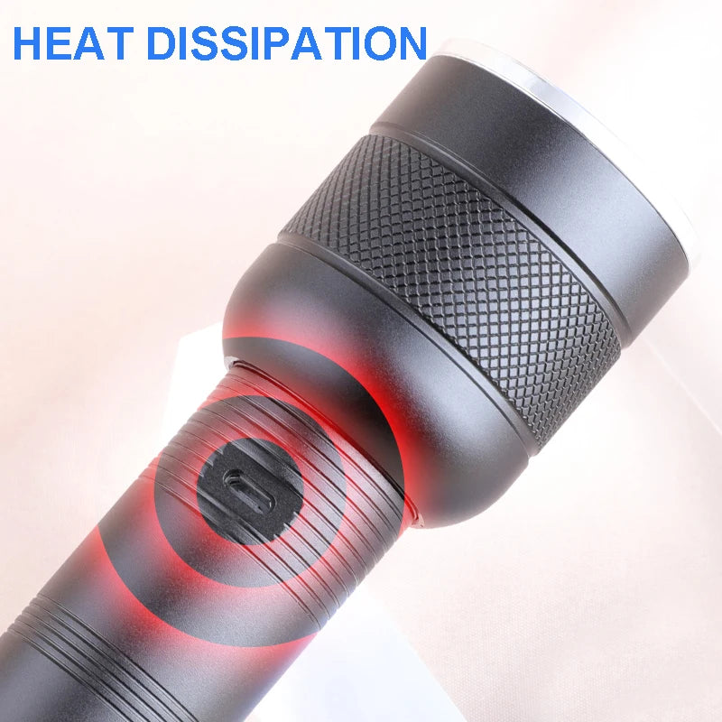 POCKETMAN XHP50 LED Tactical Flashlight – Rechargeable Torch