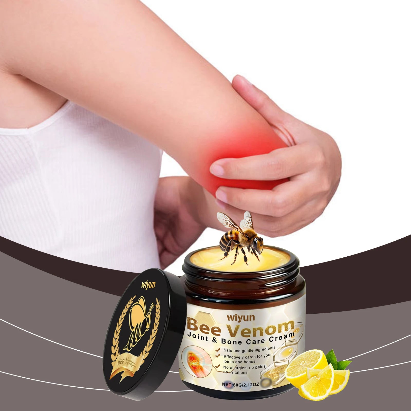 Bee Venom Joint & Muscle Relief Cream – Knees & Back | WIYUN Joint Relief Cream Oasis Select