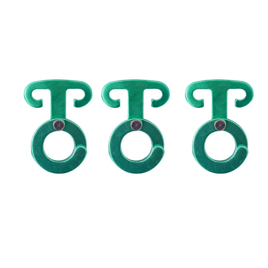 Aluminum Alloy Tent Wind Rope Self-Locking Buckle Adjustable O-shaped Claw Buckle Camping automatic Hook Oasis Select Green 3 Piece