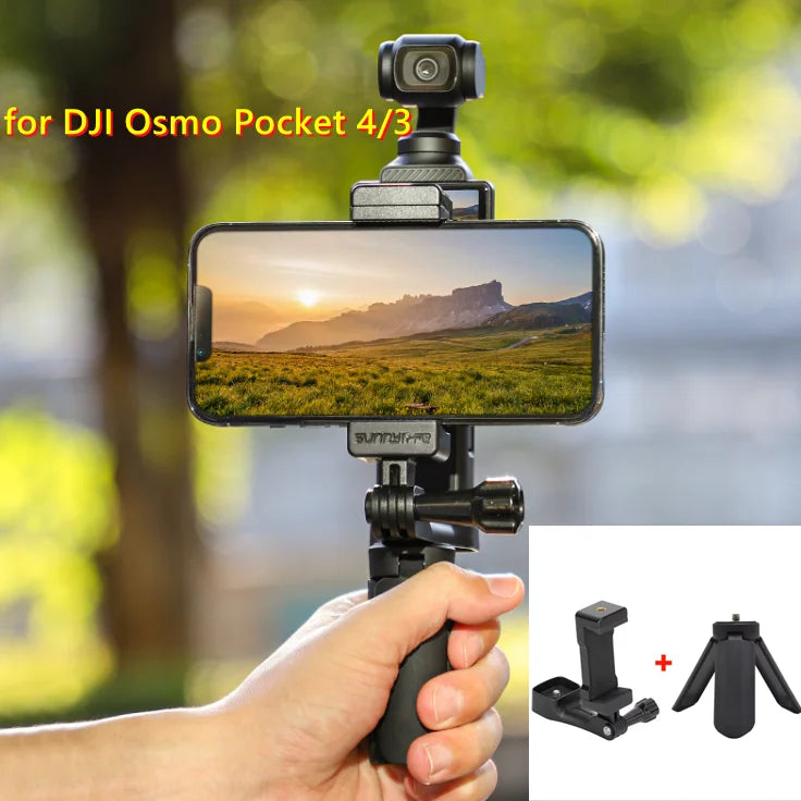 Front Phone Mount for DJI Osmo Pocket 4/3 | Tripod Bracket