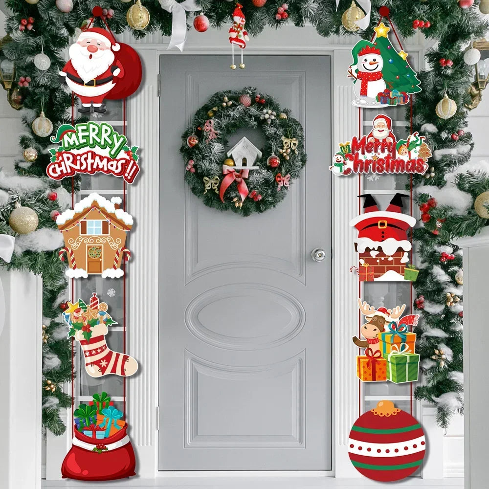 Christmas Decorations Party Door Decorations Santa Claus Door Decorations Banners Pendants Party Supplies Oasis Select