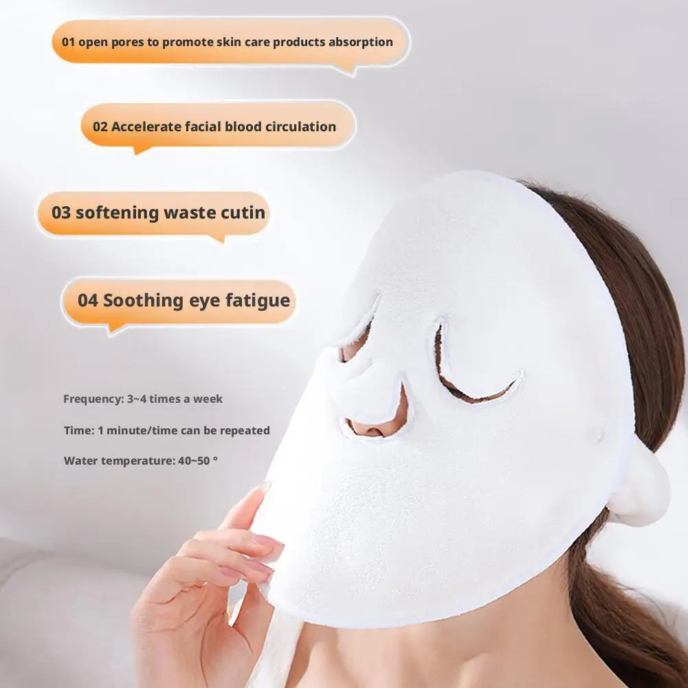 Face Steaming Towel, Reusable Face Towel Mask Cold Hot Compress Facial Steam Moisturizing Mask Beauty Spa Towel for Women Girls Oasis Select