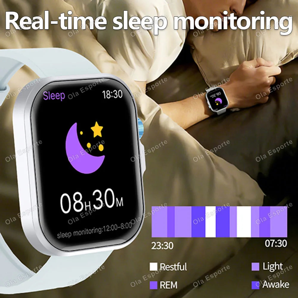 Ola Esporte LED Flashlight Smartwatch 2.01" Bluetooth Fitness