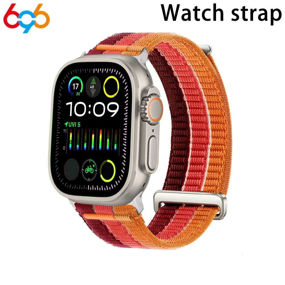 Women's Band For IWatch Series 9 8 7 6 SE 5 4 Nylon Sport Strap For Iwatch Ultra 45mm 42mm 40/38mm 44mm Breathable Wristband Men Oasis Select RD 38mm40mm41mm