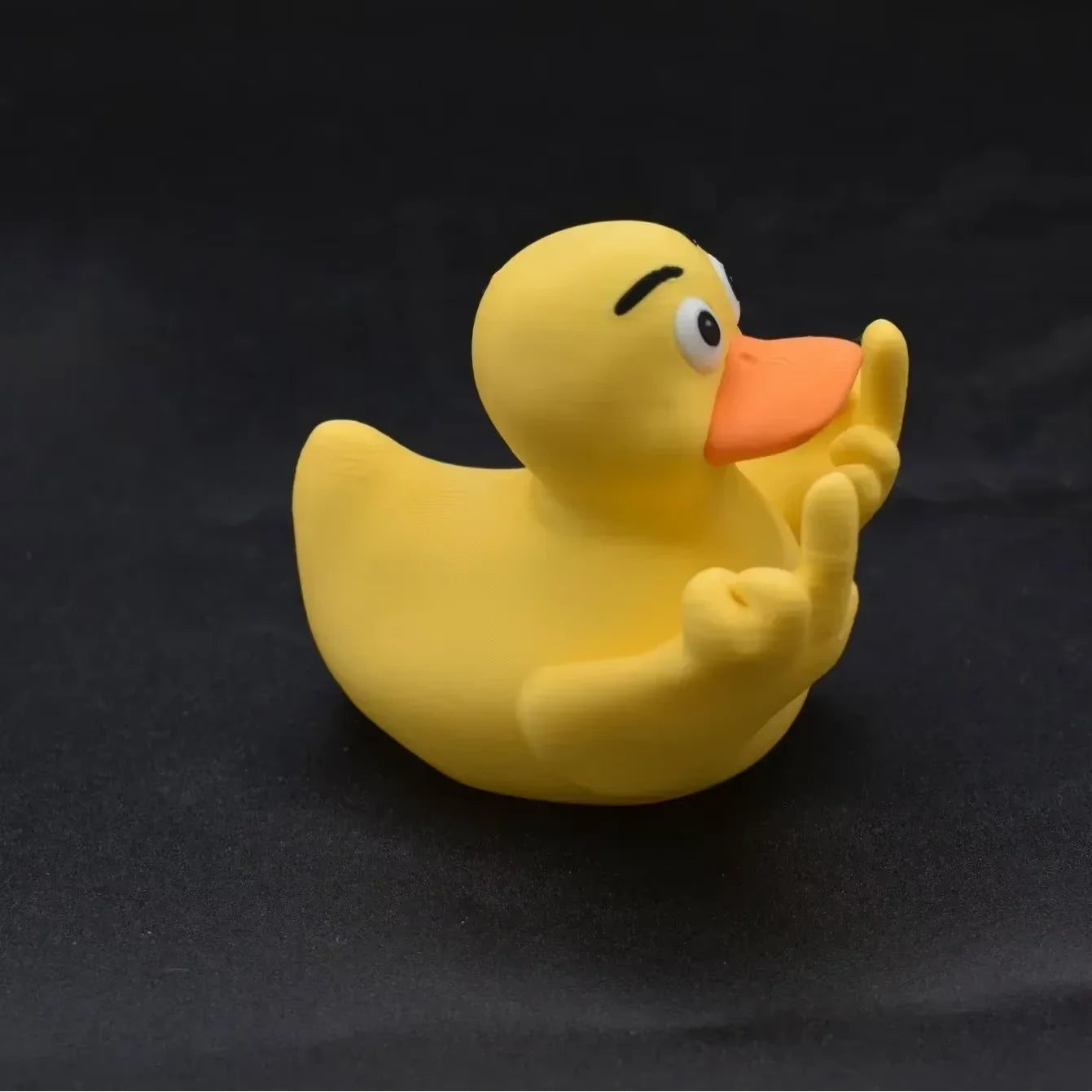 Duck hands with middle finger ornaments home garden resin craft design ornaments cute duck swimming office desk funny decorative Oasis Select
