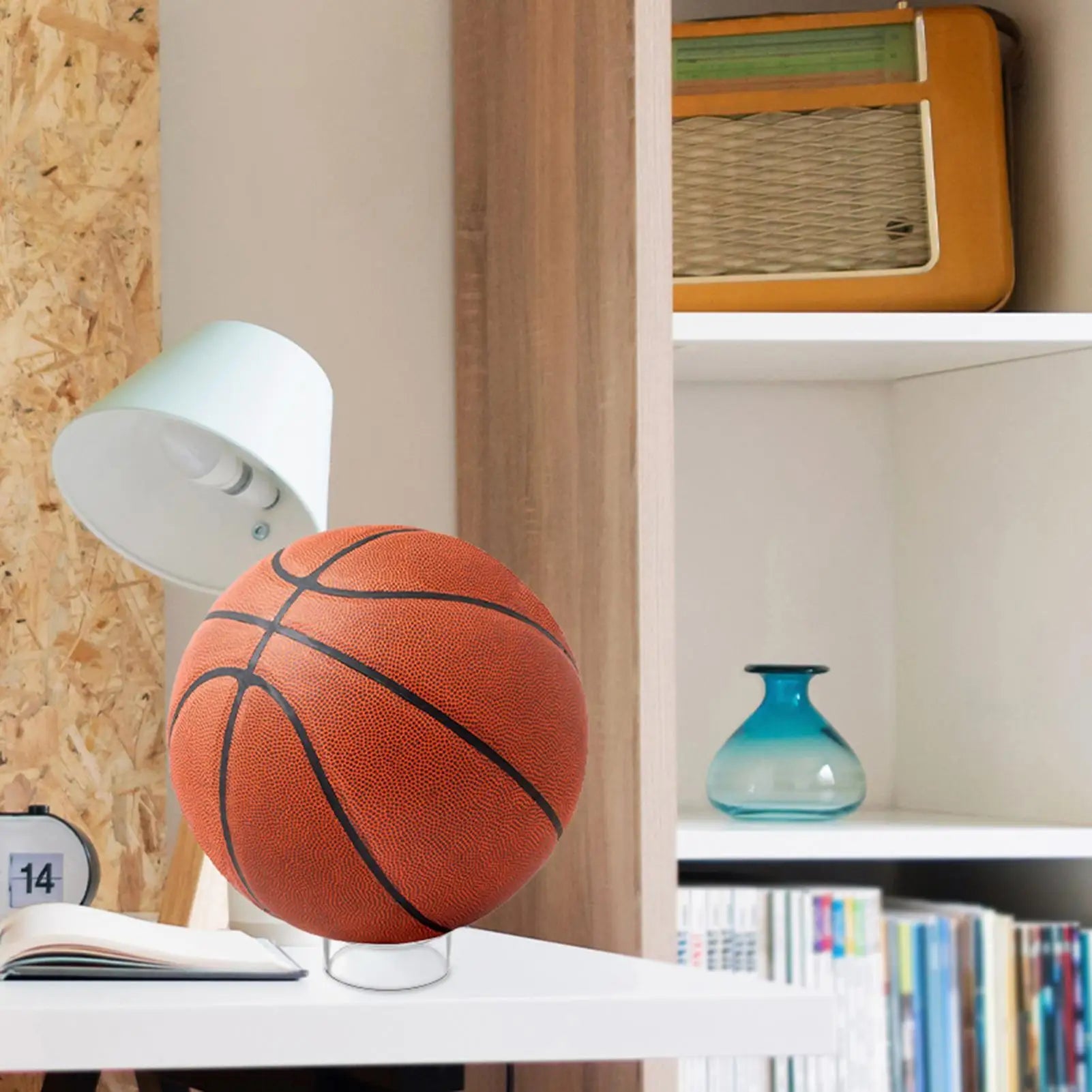 Basketball Display Stand Round Ring Ball Stand for Display Acrylic Football Stand Ball Display Holder for Football Basketball Oasis Select