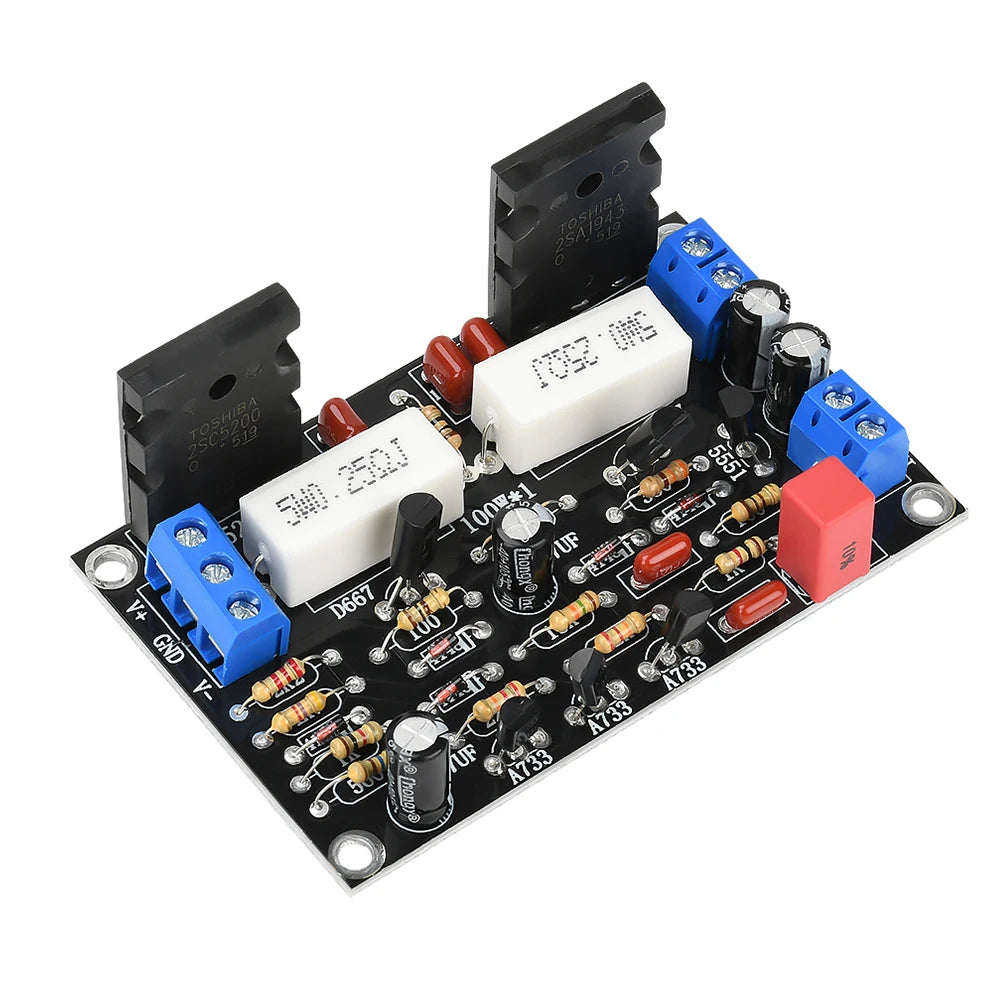 DC -10V-45V 100W 2SC5200+2SA1943 Mono High Power Post Stage Amplifier Board Low Noise HIFI Audio Amplifier Module Oasis Select