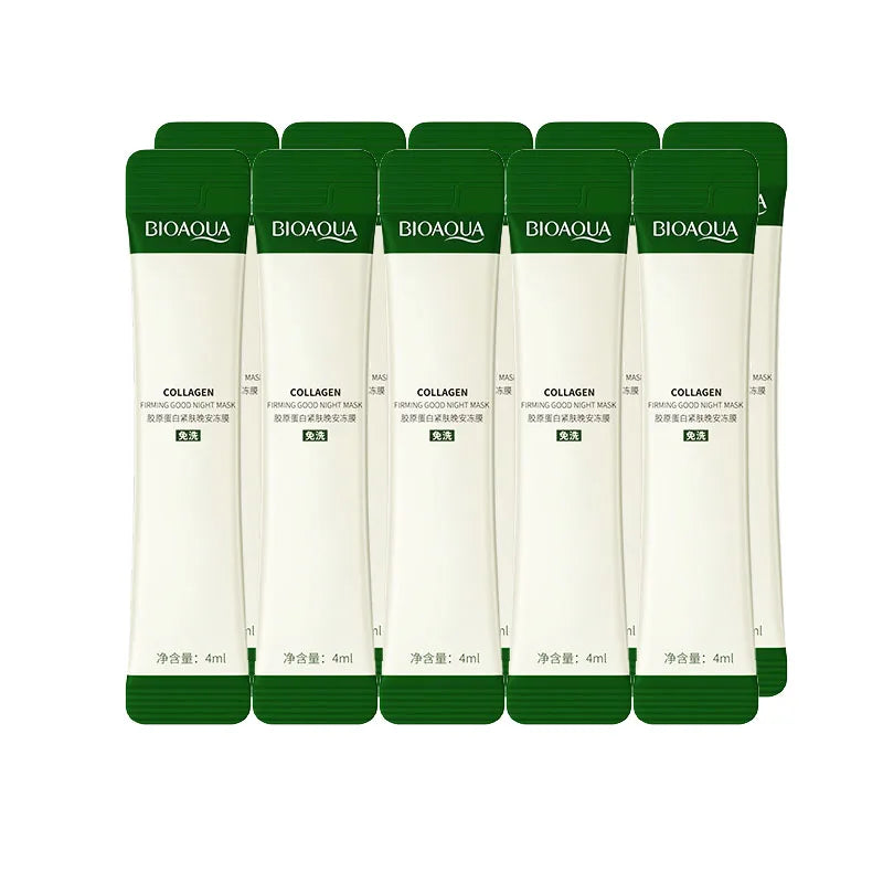 BIOAQUA Collagen Sleeping Face Mask – Anti-Aging & Moisturizing Sleeping Face Mask Oasis Select 10pcs