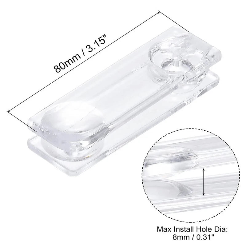 8cm Clear Roller Blind Pull Handle | Bead Chain Weight Pendant
