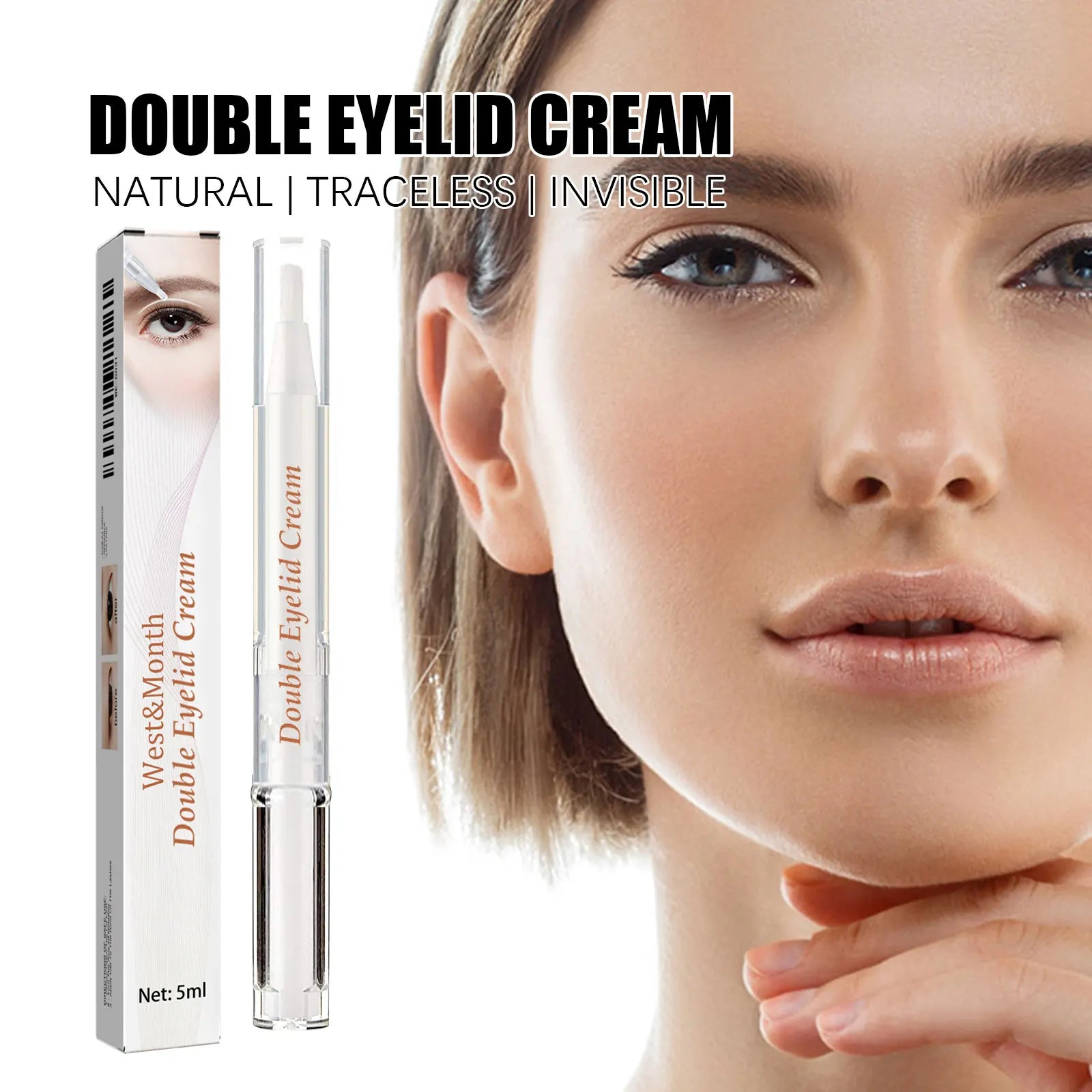 West Month Double Eyelid Setting Cream – Waterproof & Natural Eyelid Setting Cream Oasis Select