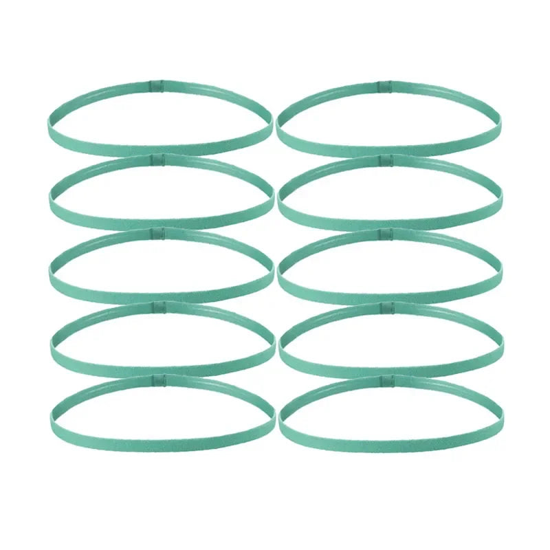 5/10pcs Sweat Absorbing Moisture Non-Slip Sports Hair Band Running Mountaineering Badminton Multifunctional Elastic Hair Band Oasis Select green-10pcs