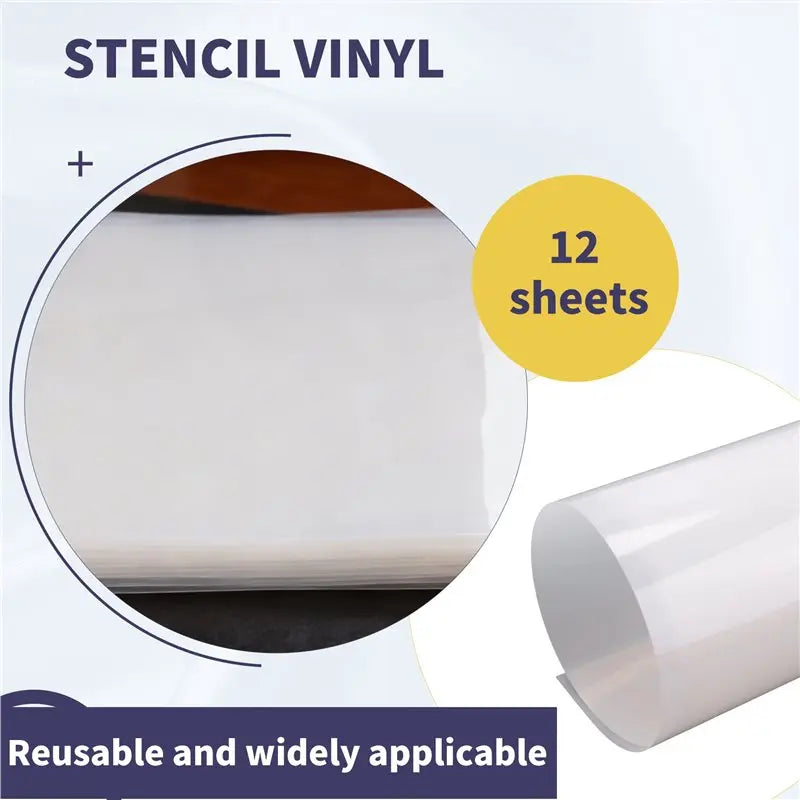 LIKE WISH 12 Sheets 10Mil Mylar Sheet 12 X 12 Inch Milky Translucent PET Blank Stencil Making Sheet Durable (10Mil) Oasis Select