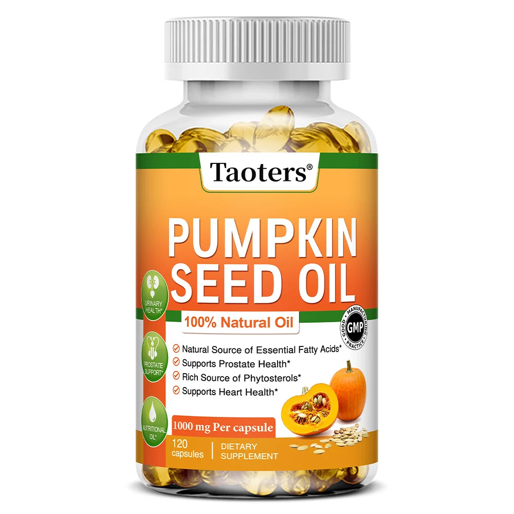 Pumpkin Seed Oil Capsules – Urinary, Bladder & Hair Support 120ct