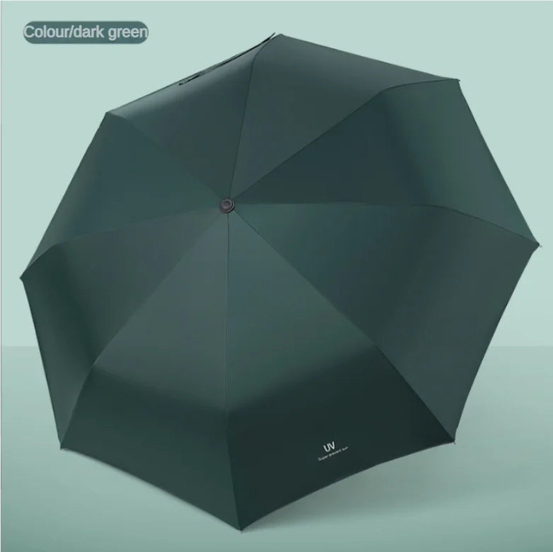 Travel Portable Mini Sun & Rain Folding Anti UV Umbrella, Compact Umbrella for Car, Lightweight UV Protection Windproof Umbrella Oasis Select green