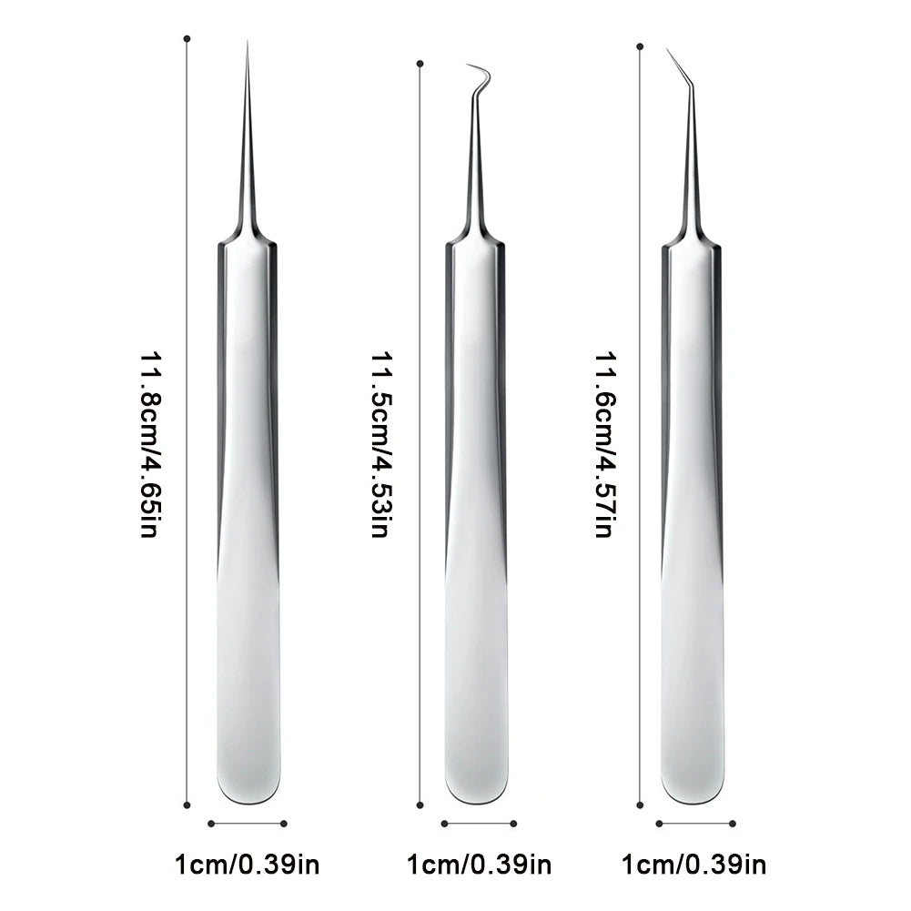 Professional Blackhead Tweezers Beauty Care Stainless Steel Comedones Extractor Acne Removal Tools With Light Oasis Select