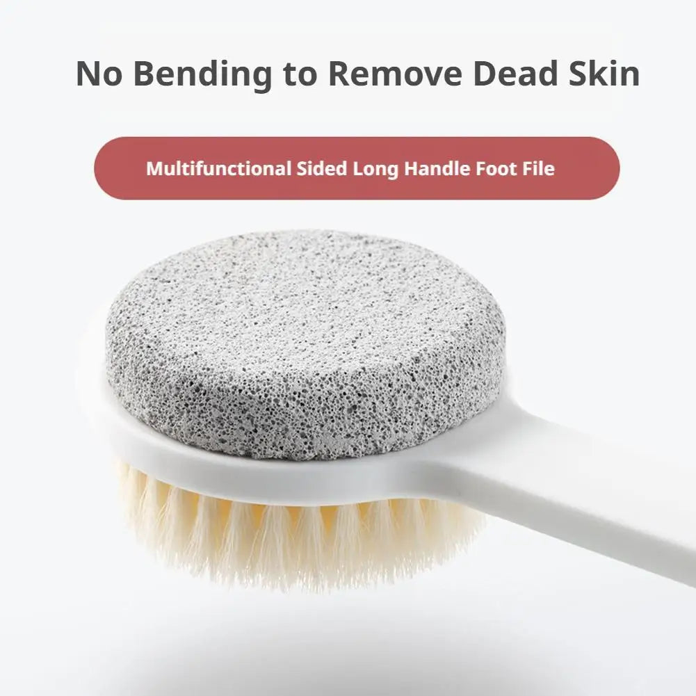 Long Handle Foot Scrubber Brush with Pumice Stone | Foot Care Foot Scrubber Brush Oasis Select
