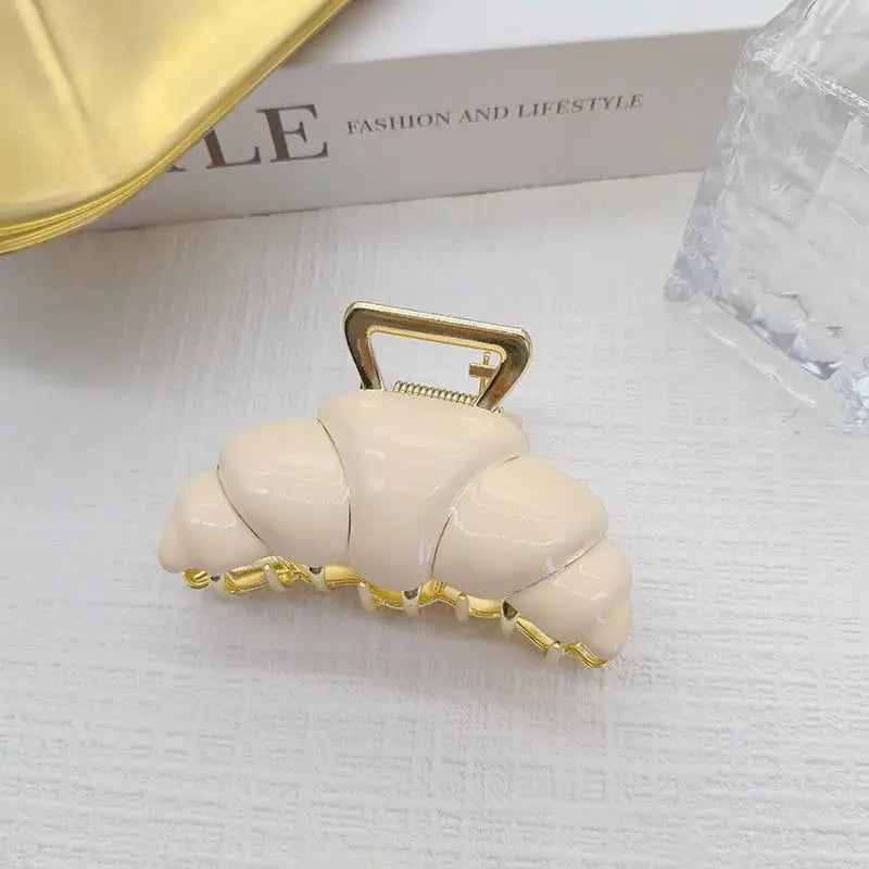 8cm Croissant Hair Claw Clip – Cute Food Series Women & Girls Hair Claw Clip Oasis Select A