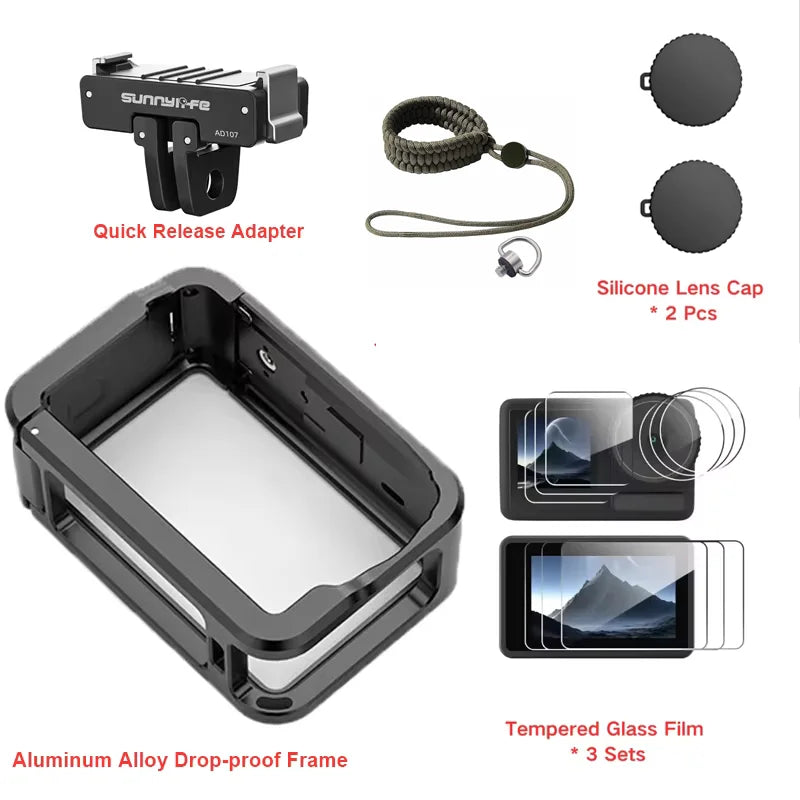 DJI Action 6 Accessories Kit – Cage, Case, Frame & Glass