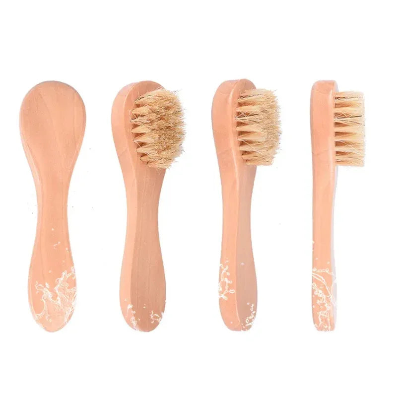 1/3/5pcs Cleansing Face Brush Wooden Animal Hair Facial Deep Cleansing Massage Care Tool Face Washing Product Skin Care Brush Oasis Select