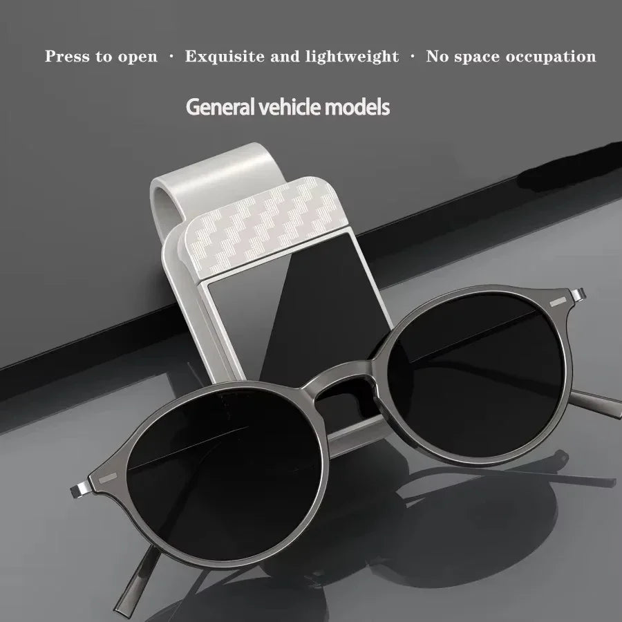 Car Sun Visor Glasses Holder & Card Clip | ABS Storage