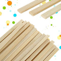 10pcs Wooden Sticks, Wide Flat Sticks, Wooden Paint Sticks Wood Strips for Craft Projects Oasis Select 10pcs